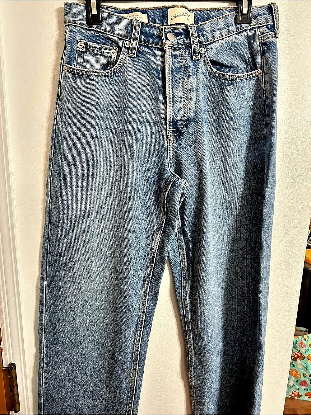 Universal Thread Mid-Rise 90s Baggy Straight Leg Jeans Blue Size 4R